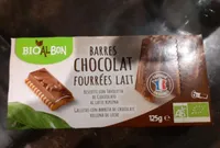 Barres chocolat fourrées lait