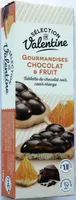 Gourmandises chocolat et fruit, tablette de chocolat noir, coeur orange