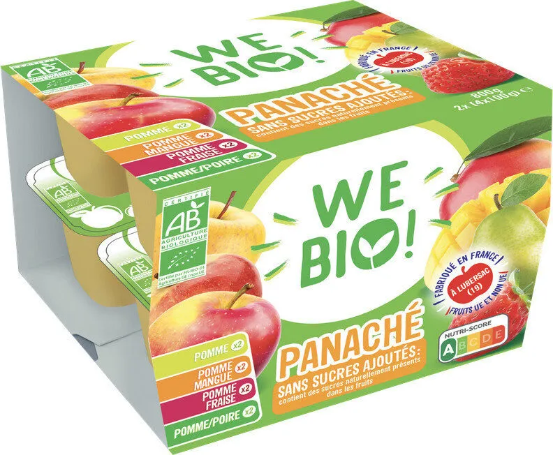 Purée Pomme Panaché BIO Sans Sucres Ajoutés