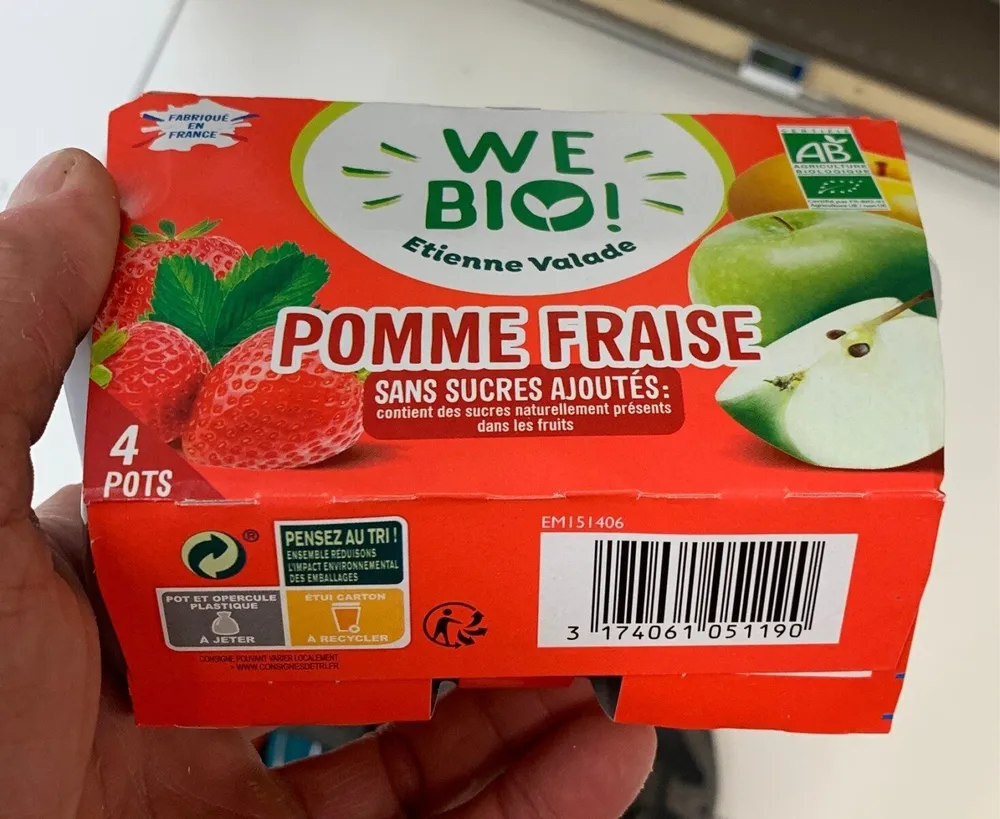 Compote pomme fraise