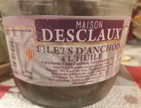 Filets d'anchois à l'huile