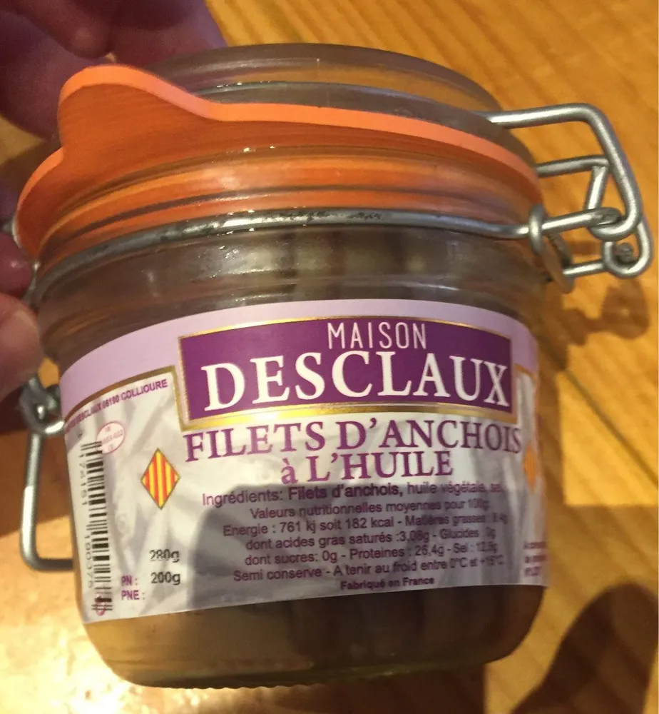 Filet d anchois a l’huile