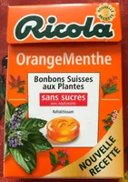 Bonbons orange/menthe ss RICOLA 50g offre economique 50ans