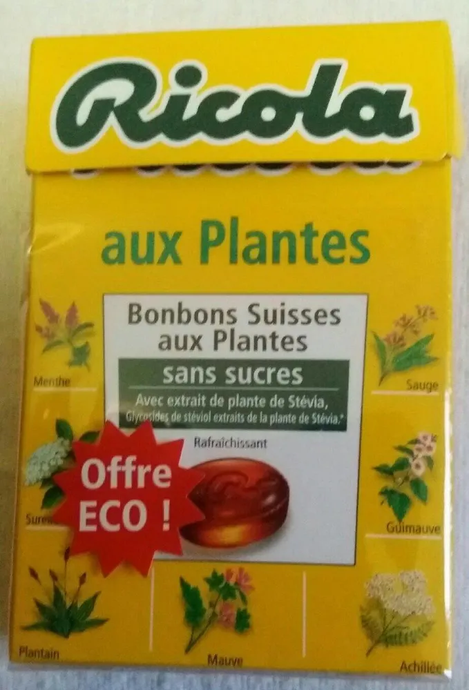 Ricola 50g s/s plantes offre éco carton de 40 uvc