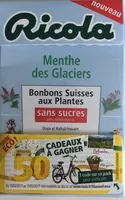 Ricola menthe des glaciers sans sucres 50g offre éco 50 ans
