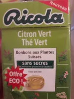 Bonbons aux plantes suisses Citron Vert Thé Vert