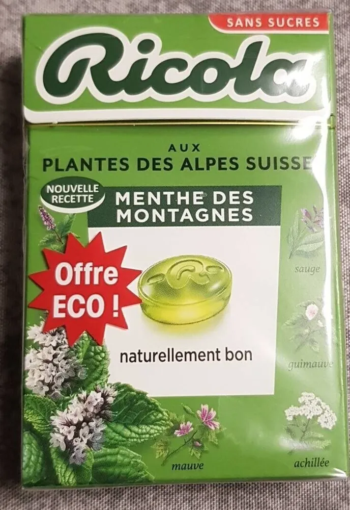 Bonbons Nicola menthe des montagnes