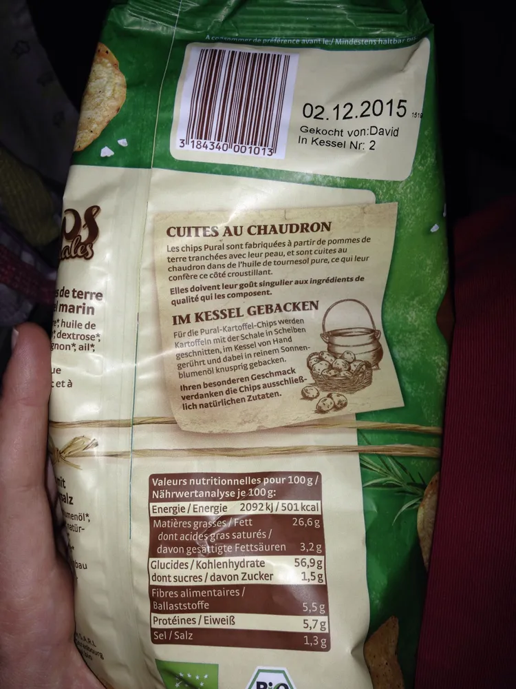Chips artisanales romarin & sel marin
