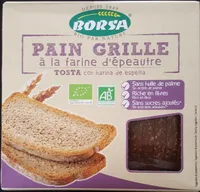Pain grillé à la farine d'épeautre