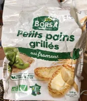 Petits pains grillés au froment