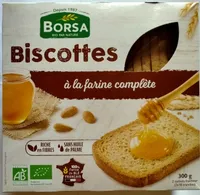 Biscottes à la farine complète