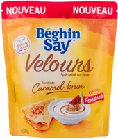 Velours touche de caramel brun