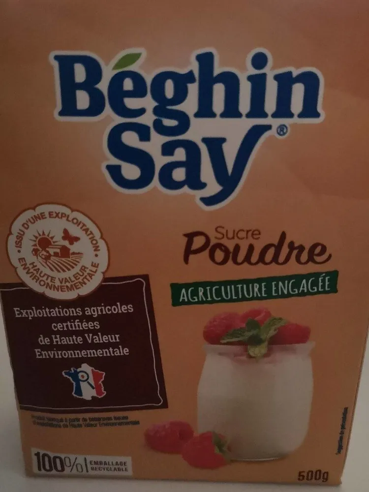 Sucre en poudre agriculture engagée