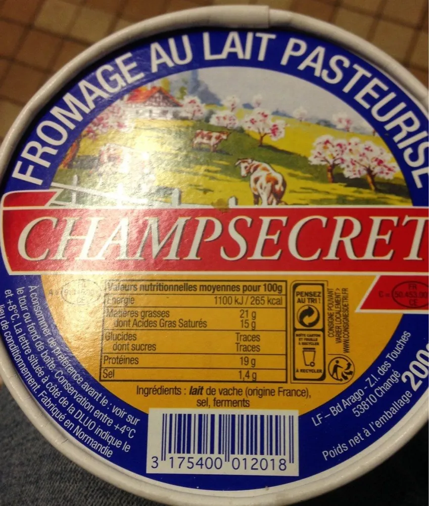 Fromage au lait pasteurisé