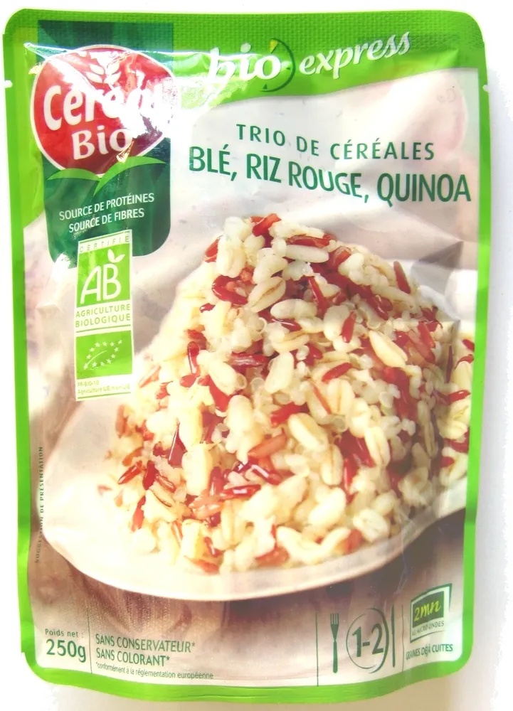 Trio de Céréales : Blé, Riz rouge, Quinoa Bio
