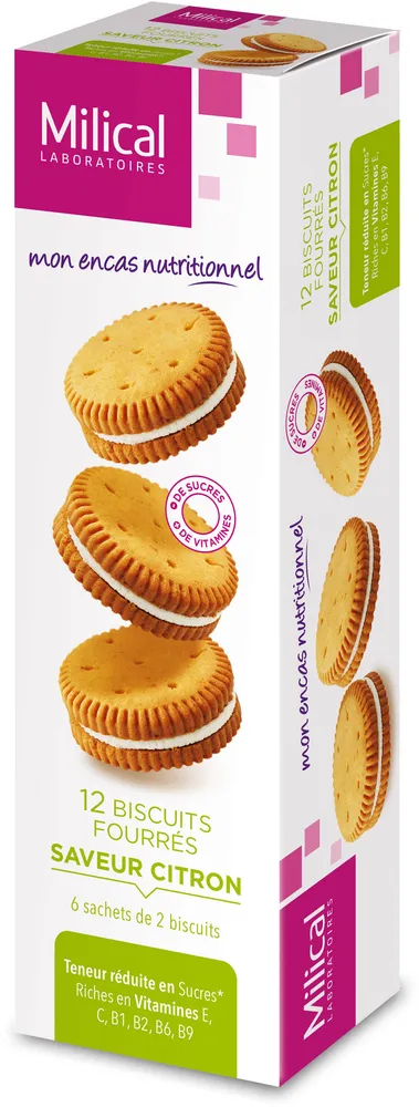 Milical Nutrition Saveur Citron 12 Biscuits