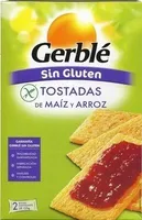 Tostadas de maíz y arroz sin gluten