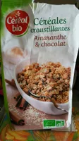 Céréales croustillantes amaranthe chocolat