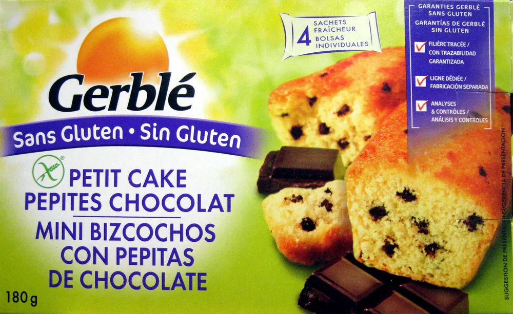 Petit cake pépites chocolat sans gluten