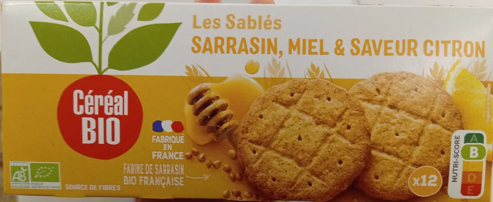 Sablés sarrasin miel saveur citron