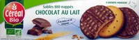 Sablés Bio nappés chocolat au lait