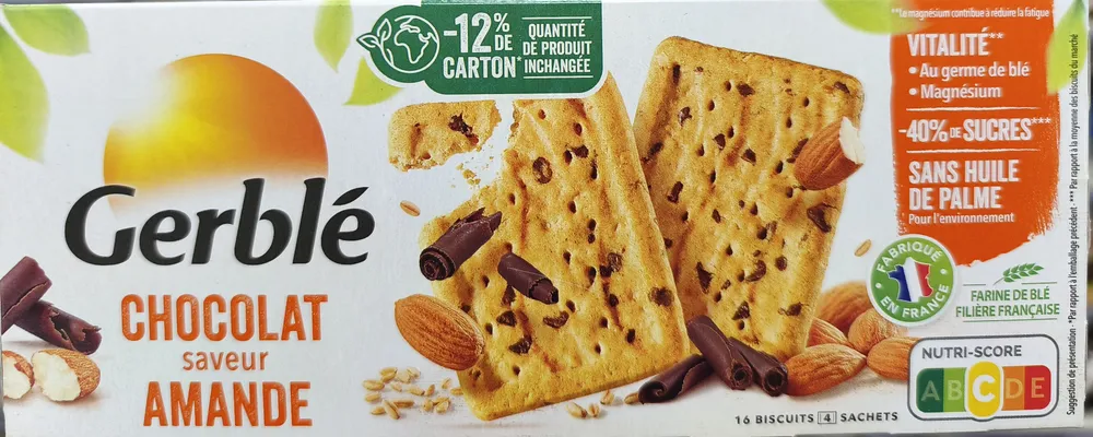 Biscuit chocolat saveur amande