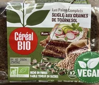 Pain complet de seigle aux graines de tournesol
