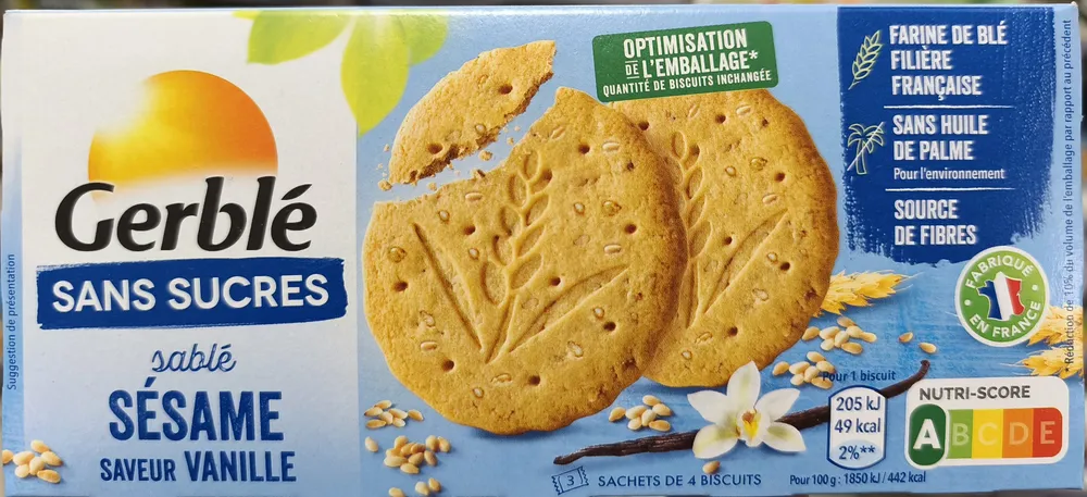Sablé sésame saveur vanille