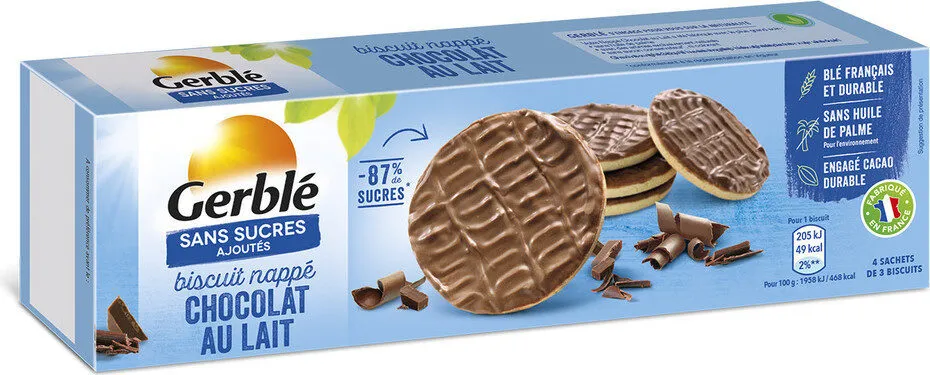 Biscuit nappé chocolat au lait