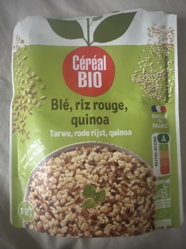 Blé, riz rouge, quinoa
