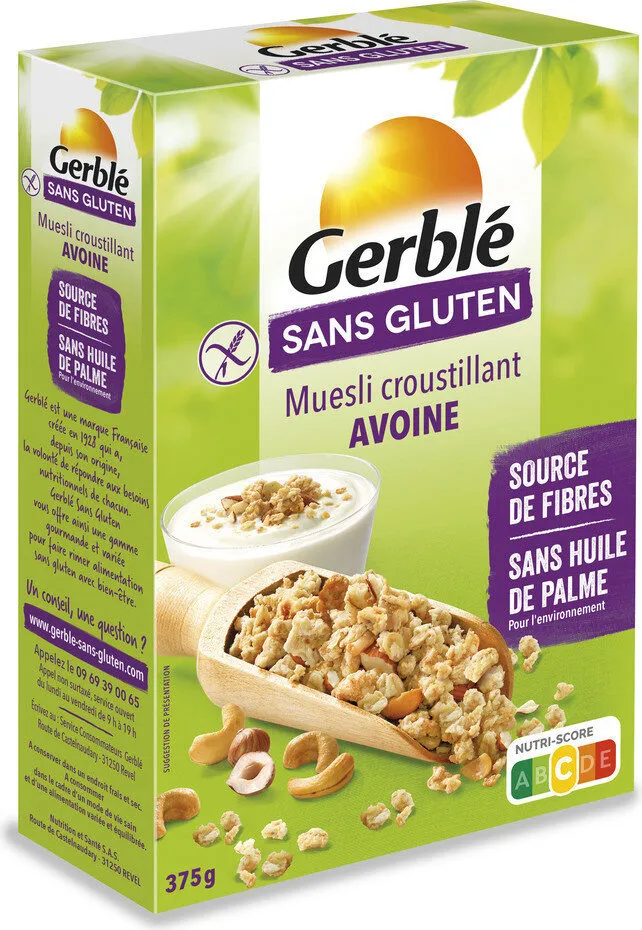 Müesli croustillant avoine sans gluten
