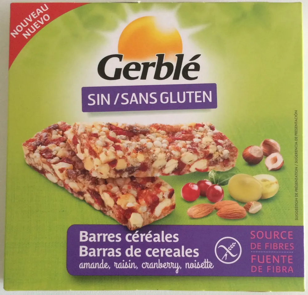 Barres céréales Sin / Sans gluten