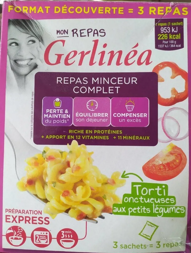Mon repas Gerlinéa - Torti onctueuse aux petits légumes
