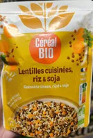 Lentilles cuisinées, riz & soja