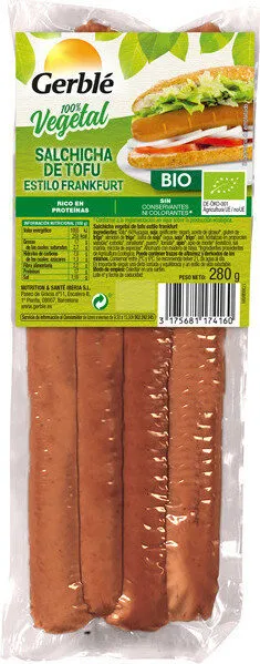 Salchicha de tofu ecológica estilo frankfurt