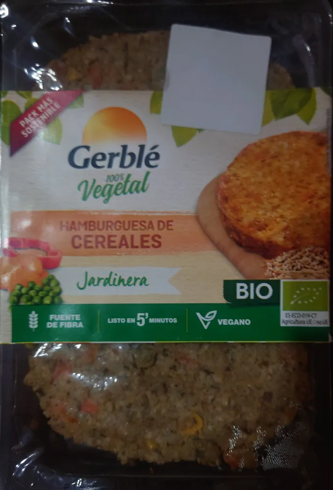 Hamburguesa de cereales jardinera