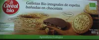 Galletas Bio integrales de espelta bañadas en chocolate