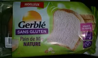 Pain de mie nature sans gluten