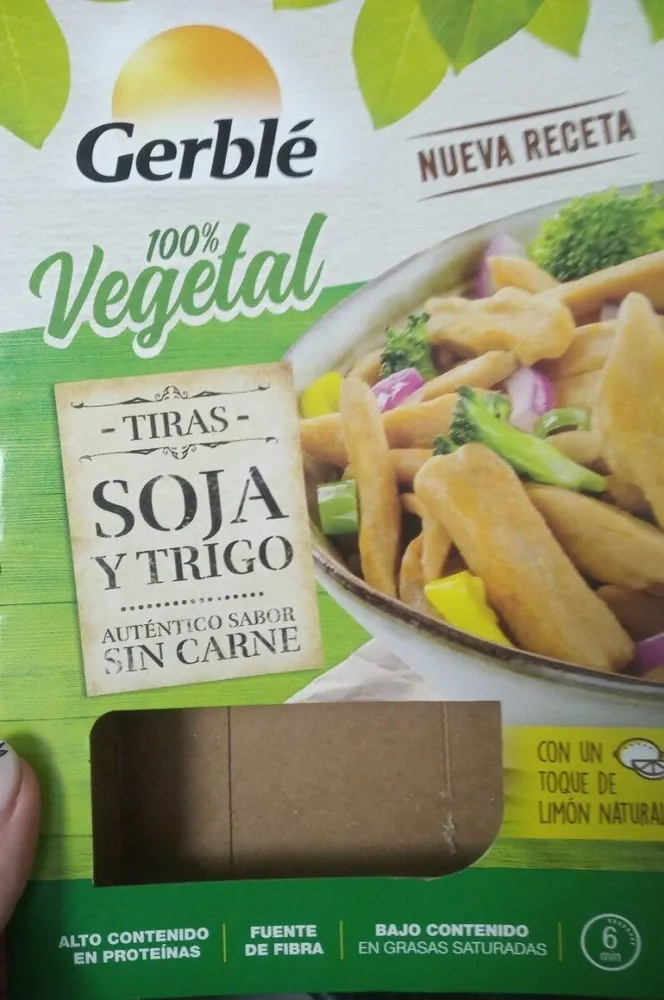 Tiras de soja y trigo