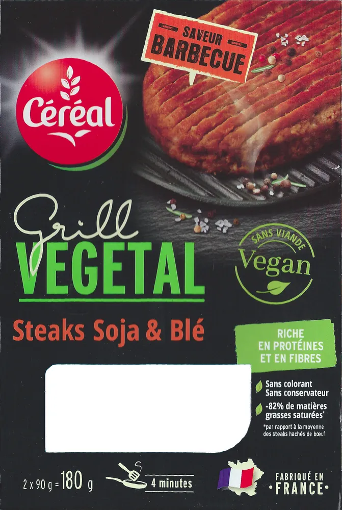 Steaks soja & blé saveur barbecue