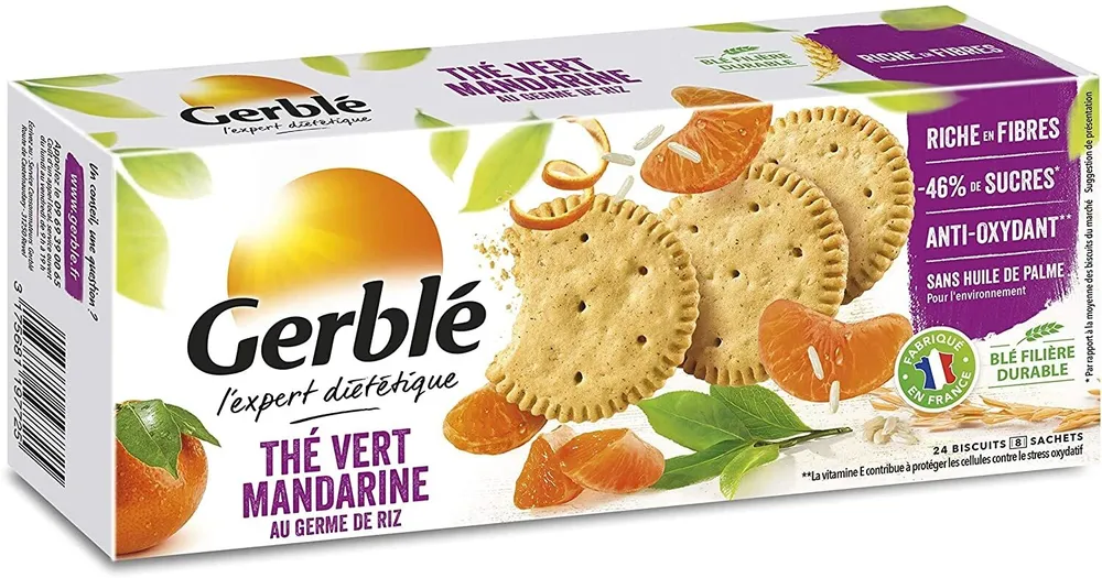 Sablés Thé vert Mandarine au germe de riz