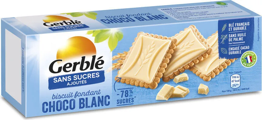 Gerblé - No Sugar Added White Chocolate Fondant Cookie, 126g (4.5oz)