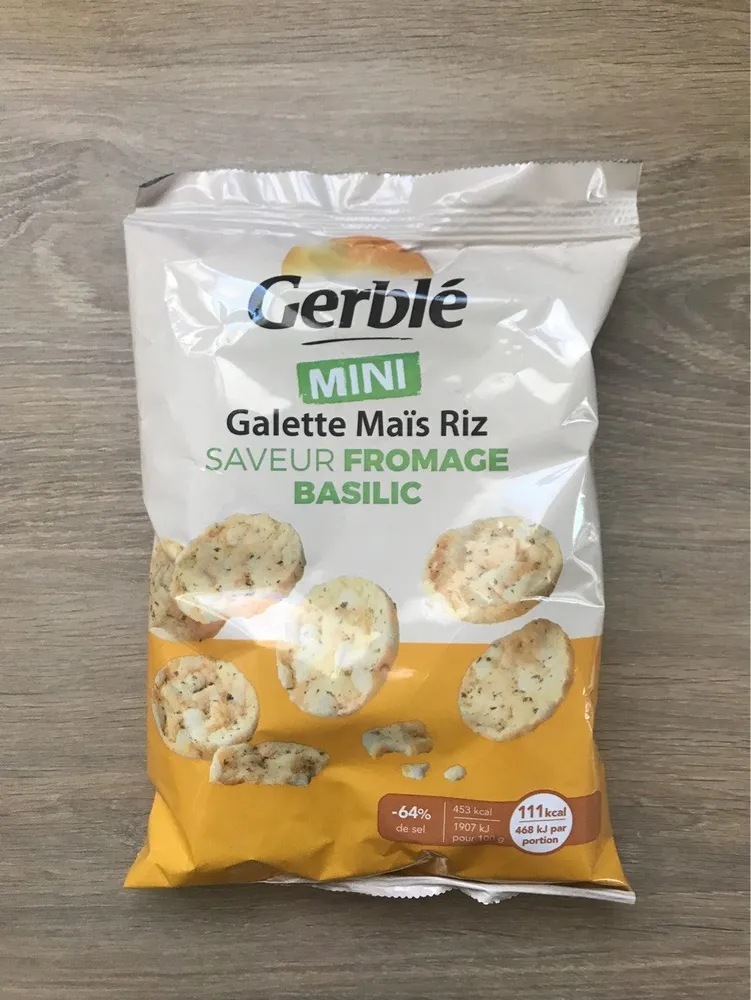 Mini Galette Maïs Riz Saveur Fromage Basilic