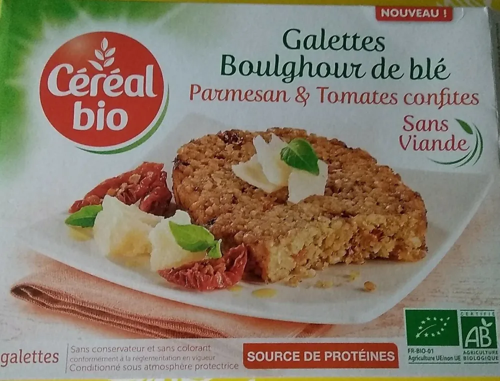 Galettes Boulghour de blé Parmesan et Tomates confites