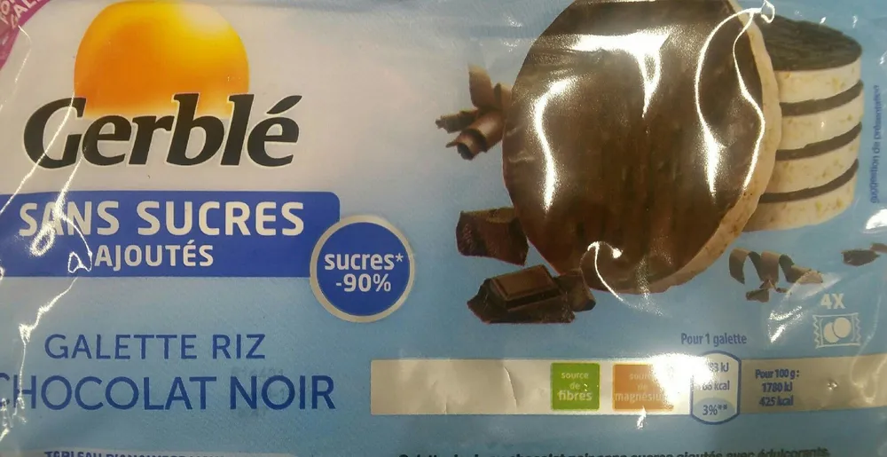 Galette riz chocolat noir
