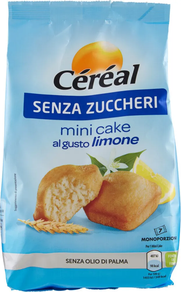 Senza zuccheri mini cake al gusto limone