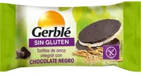 Tortitas de arroz integral con chocolate negro sin gluten