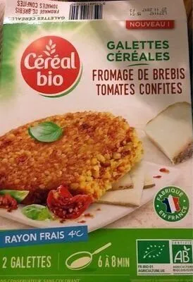 Galettes céréales fromage de brebis tomates confites