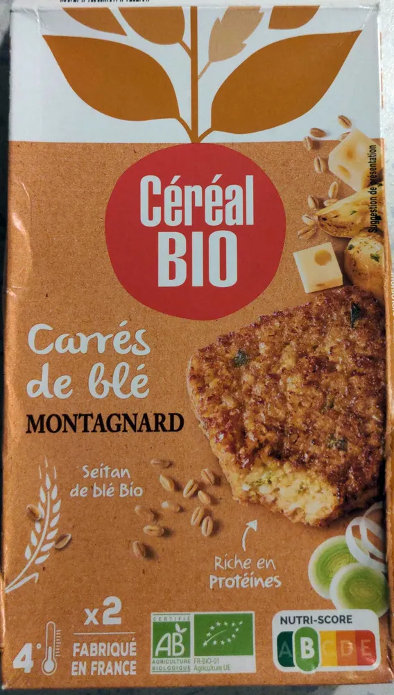 Carrés de blé montagnard
