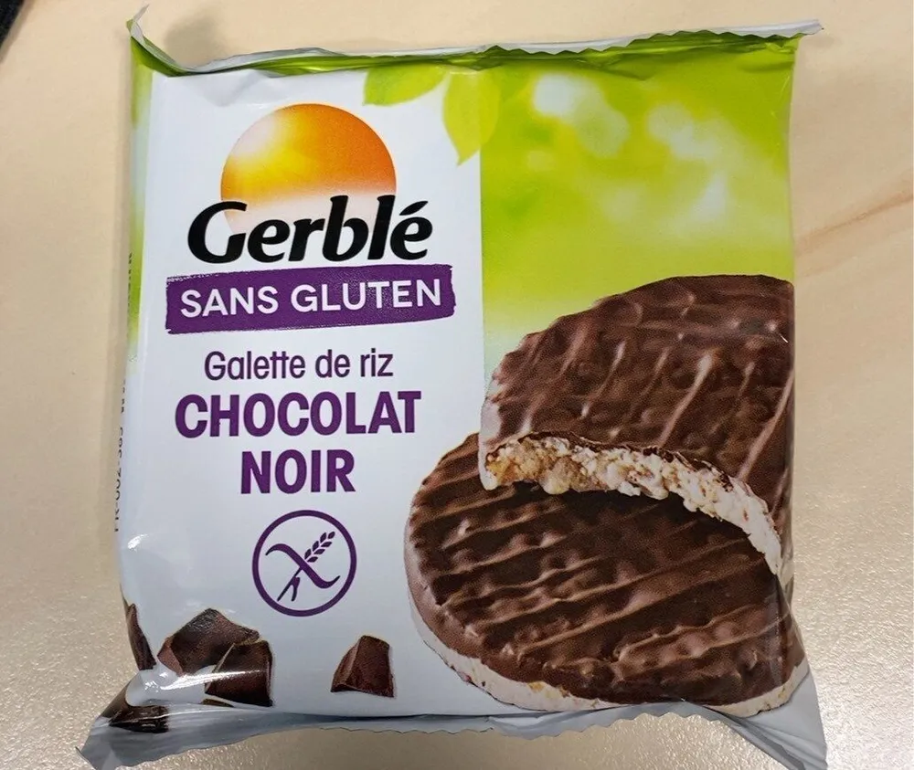 sans gluten galette de riz chocolat noir